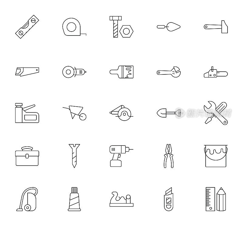 Home and Tools Icon Set